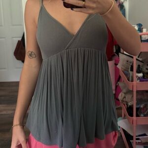 SHEIN Gray Sleeveless Blouse